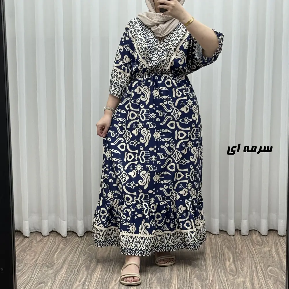 تصویر ۲ برای "پیراهن فلور بوگاتی چپ و راستی مدل دنیا کد Sh2034"