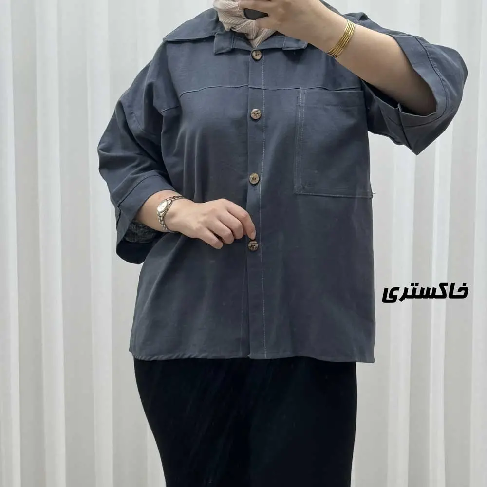 تصویر ۵ برای "شومیز جیب دار جلو دکمه کد J2150"