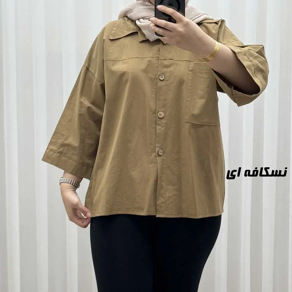 تصویر ۴ برای "شومیز جیب دار جلو دکمه کد J2150"