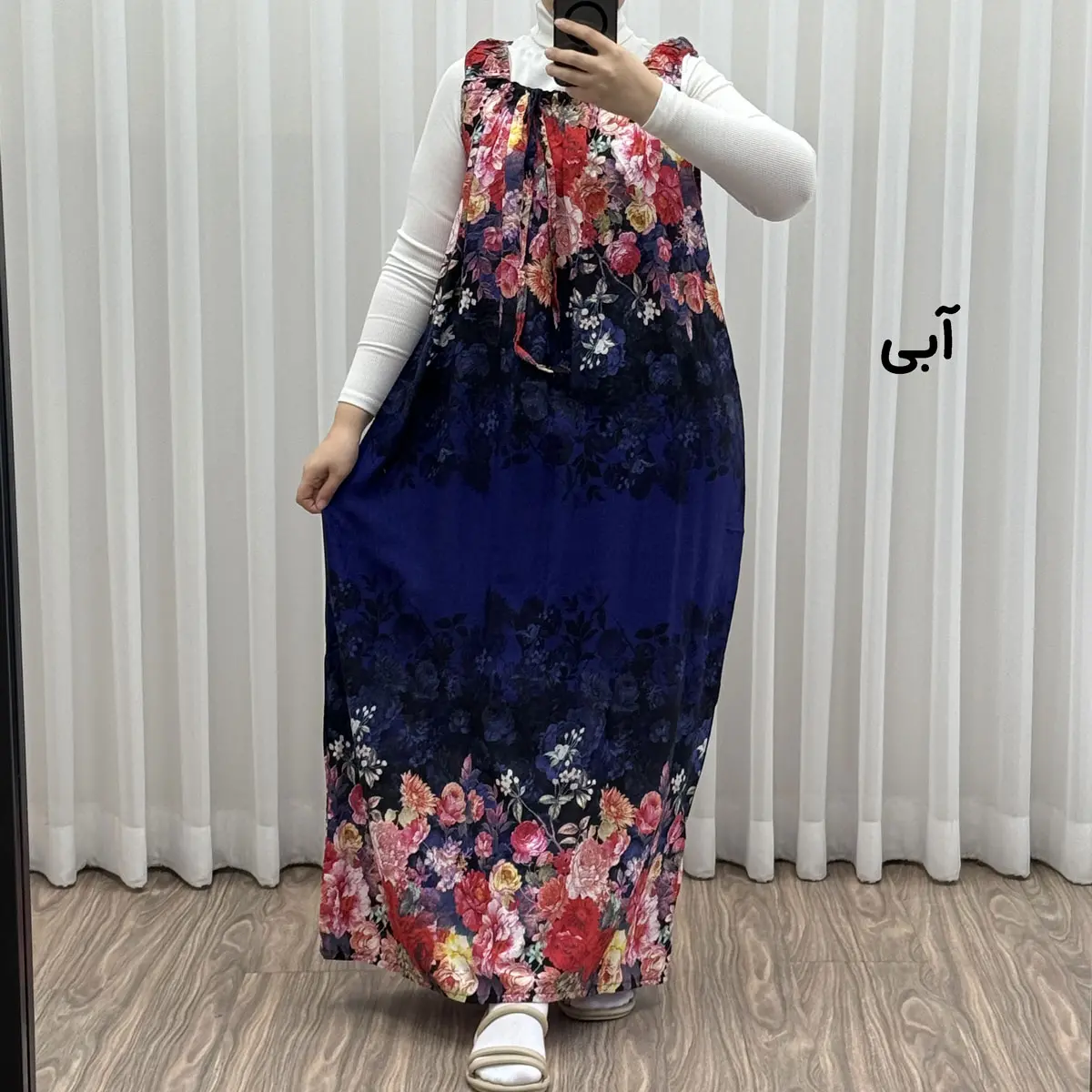 تصویر ۵ برای "پیراهن ساحلی زنانه آستین حلقه حاشیه دار کد A2090"