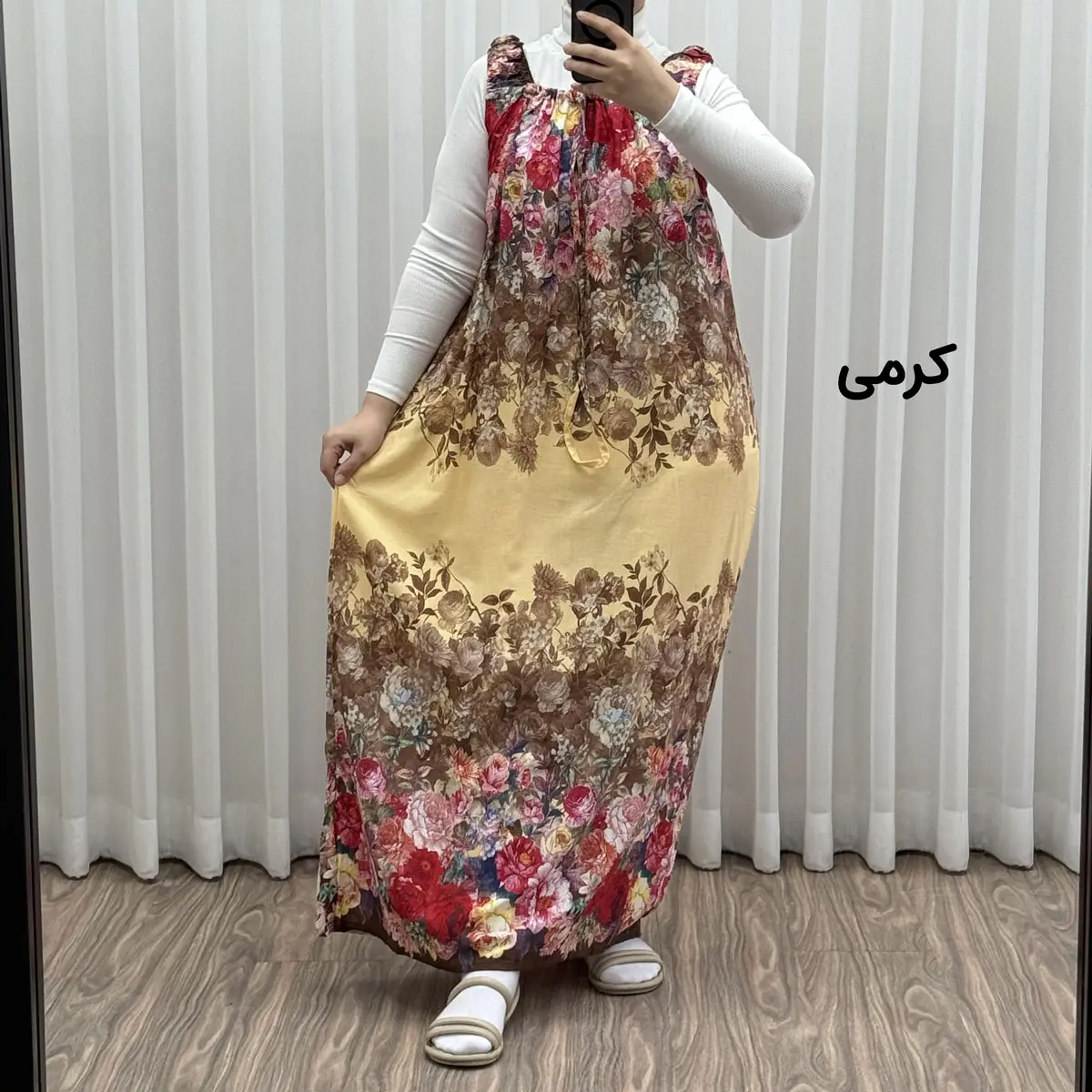 تصویر ۴ برای "پیراهن ساحلی زنانه آستین حلقه حاشیه دار کد A2090"
