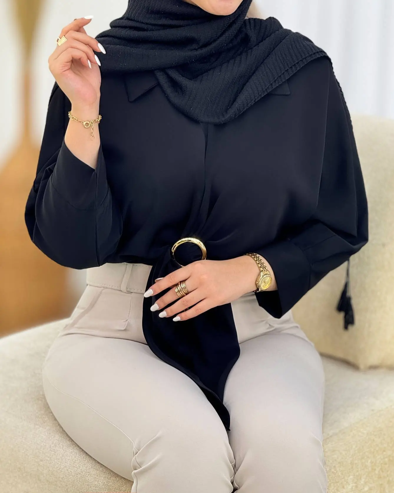 تصویر ۶ برای "شومیز مجلسی رزا متفاوت شیک و چشم گیر"