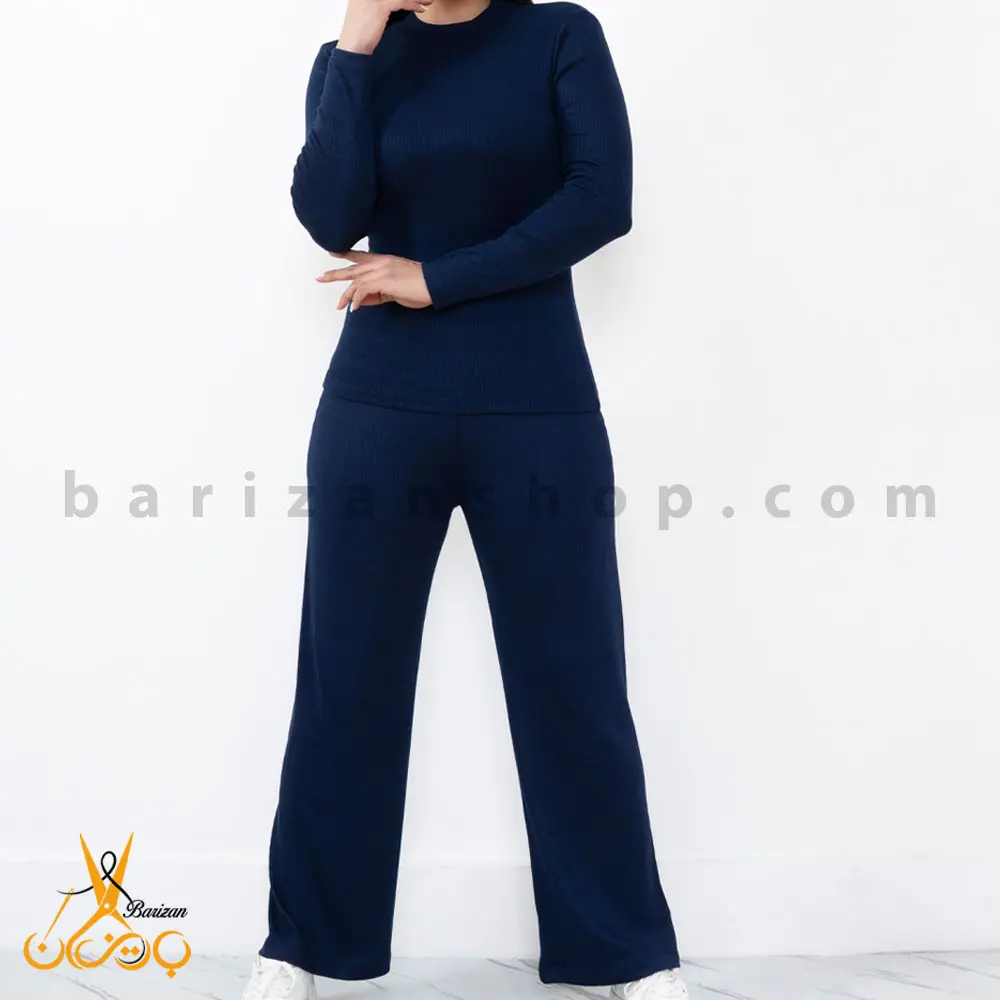 تصویر اصلی ست بلوز آستین بلند و شلوار زنانه کبریتی