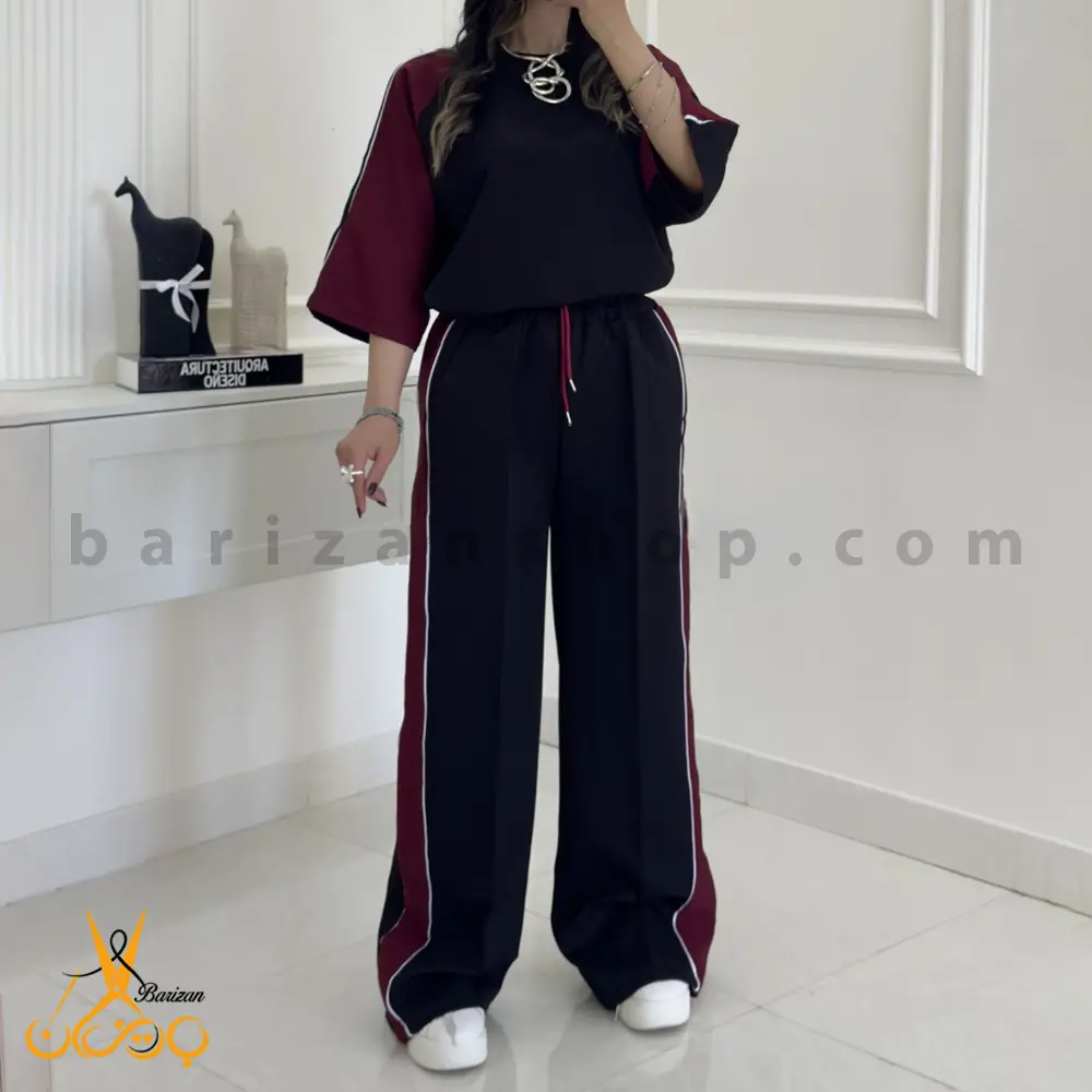 تصویر اصلی ست تیشرت و شلوار زنانه مازراتی